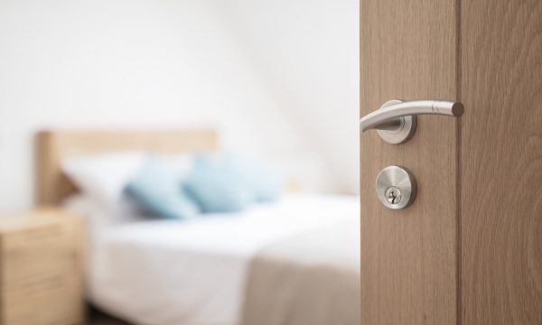 Hotel room or apartment doorway